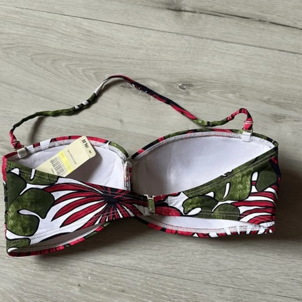 Tommy Bahama Remy Molded Cup‎ Bandeau U-Ring Bikini Top Multicolor Medium NWT